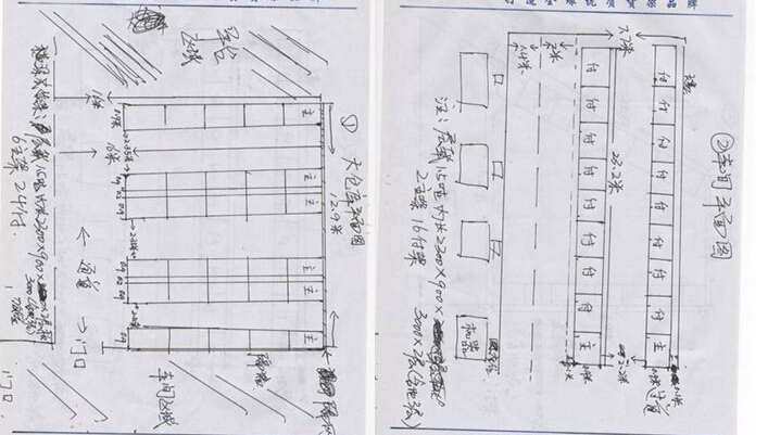 深圳重型橫梁貨架設(shè)計(jì)草圖